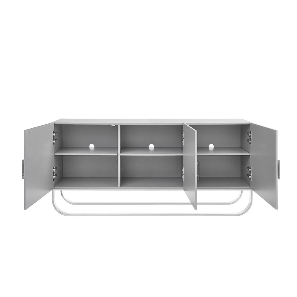71" Gray Sideboard with Three Doors
