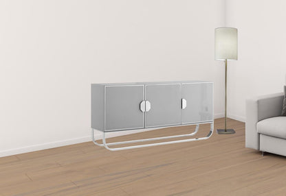 71" Gray Sideboard with Three Doors