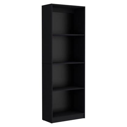 Set of Three Black Five Tier Bookcase