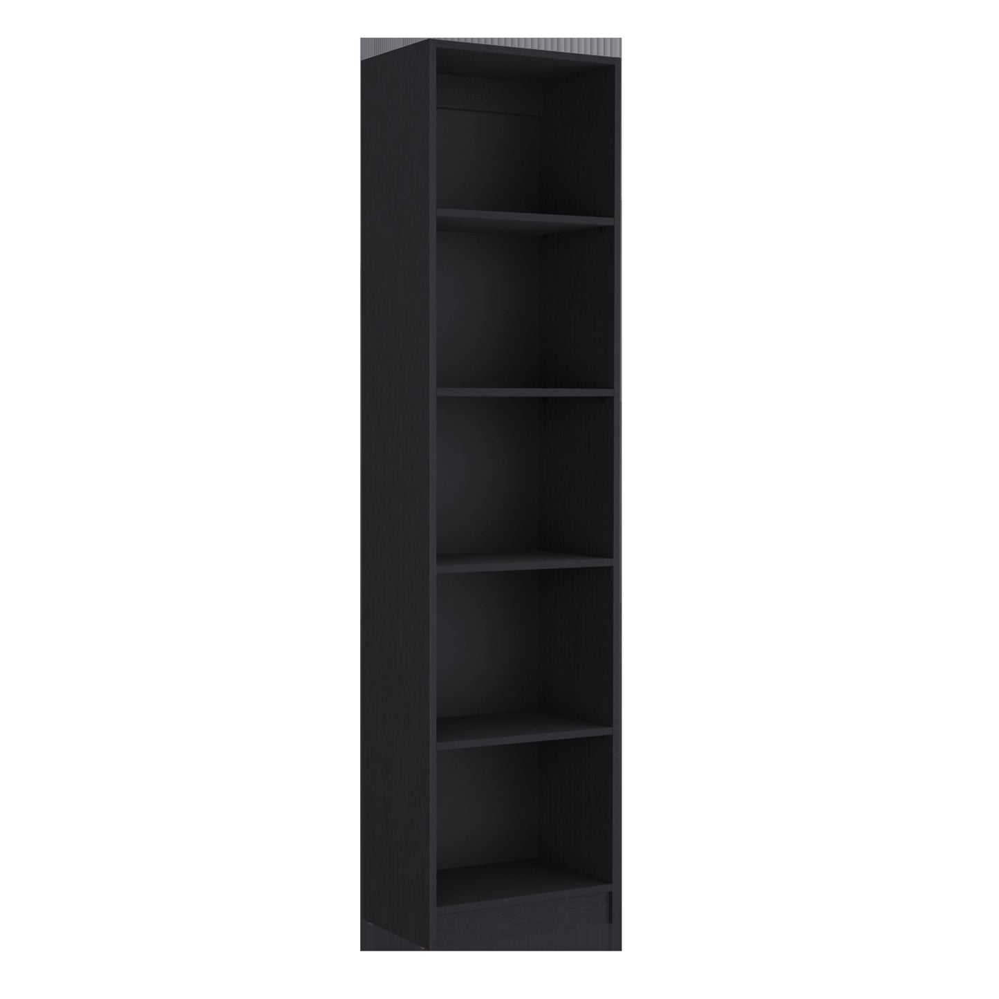 Set of Three Black Five Tier Bookcase