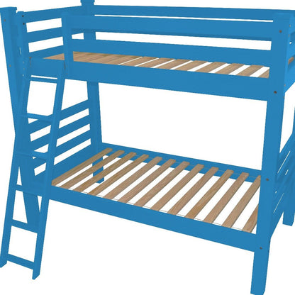 Blue Queen Solid Wood Bunk Bed