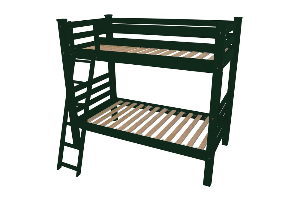 Green Queen Solid Wood Bunk Bed