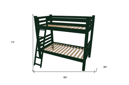 Green Queen Solid Wood Bunk Bed