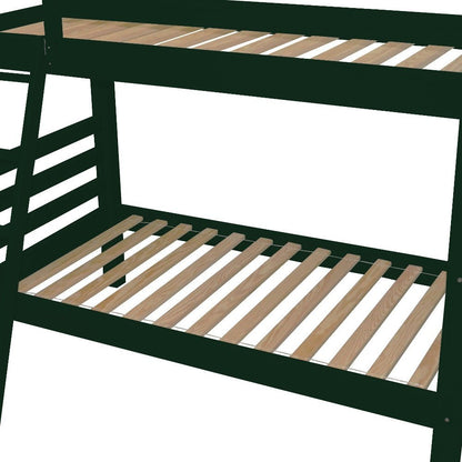 Green Queen Solid Wood Bunk Bed