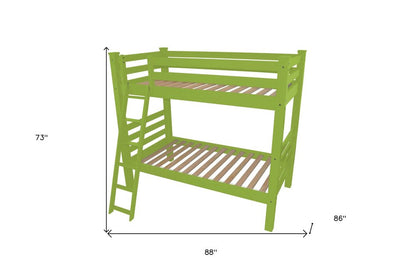 Green Queen Solid Wood Bunk Bed