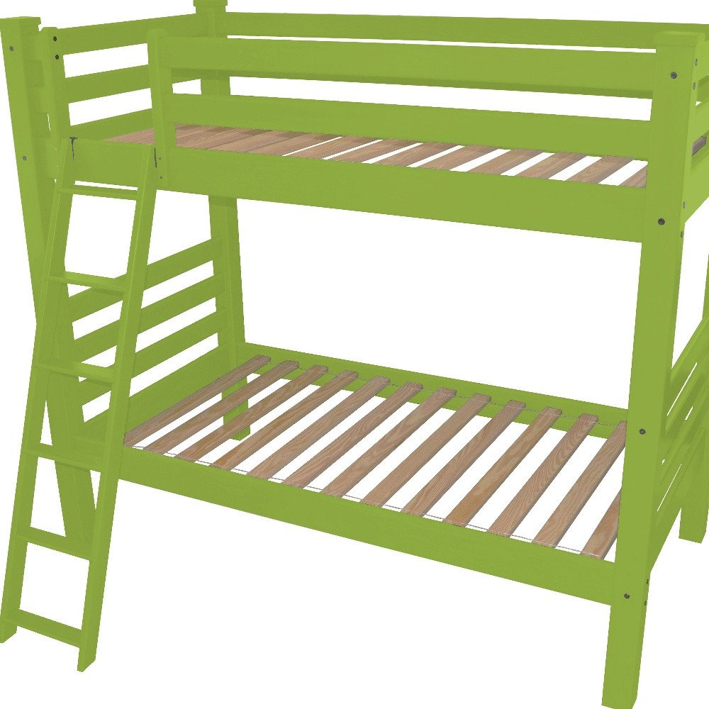 Green Queen Solid Wood Bunk Bed