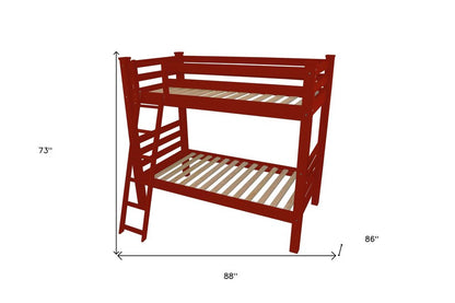 Red Queen Solid Wood Bunk Bed
