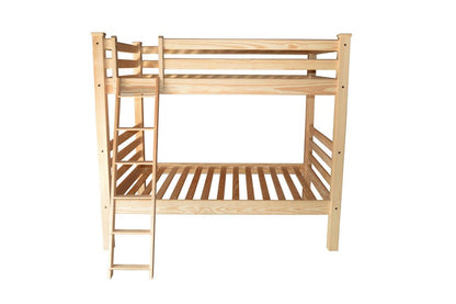 Natural Queen Over Queen Solid Wood Bunk Bed