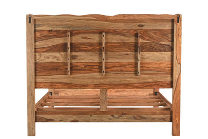Brown Live Edge Solid Wood King Bed Frame