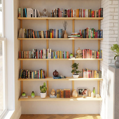 Wall Mounted Shelving Unit: 5 Shelf: 72"H