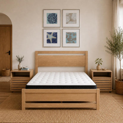 Natural Wood Queen Bed Frame