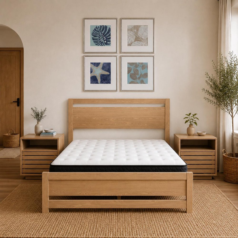 Black Wood Queen Bed Frame