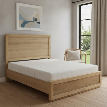 Oak Wood Queen Bed Frame