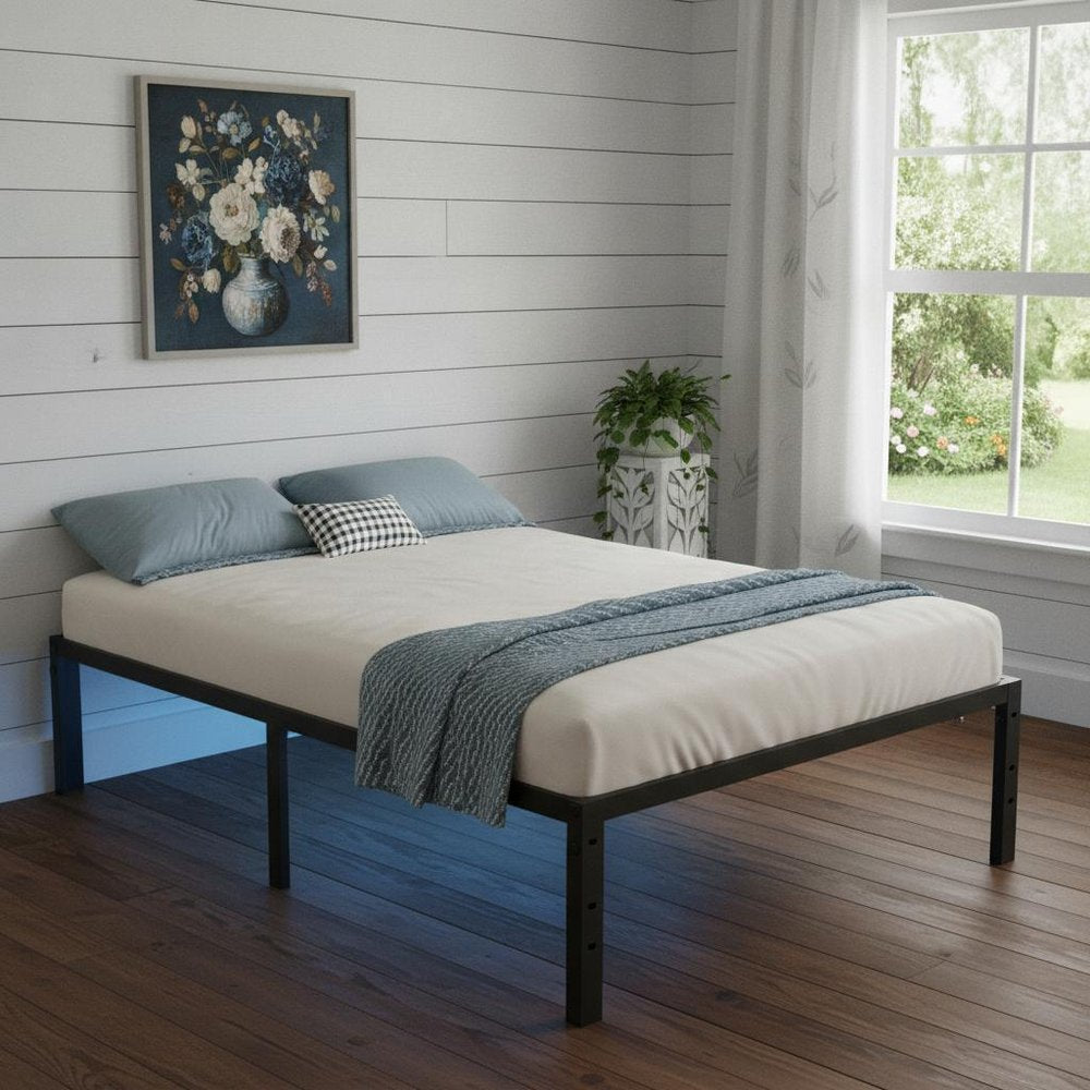 Black Steel Twin Bed Frame