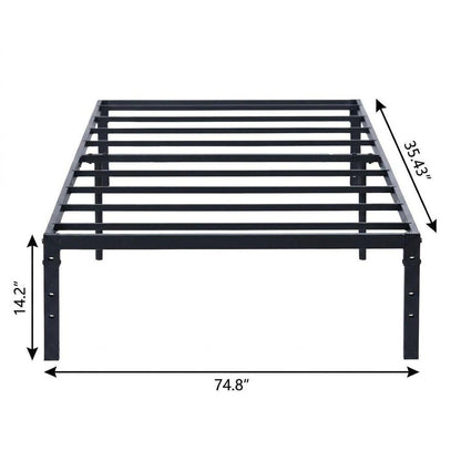 Black Steel Twin Bed Frame