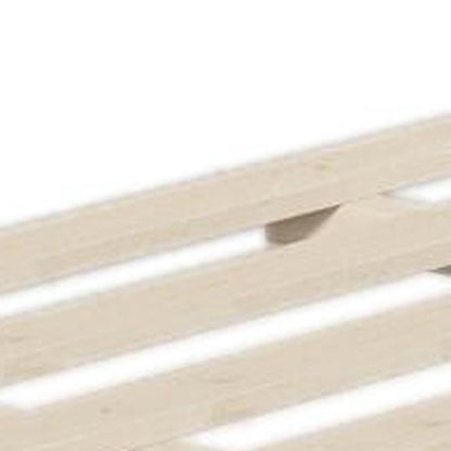Brown Inlaid Panels Solid Wood King Bed Frame