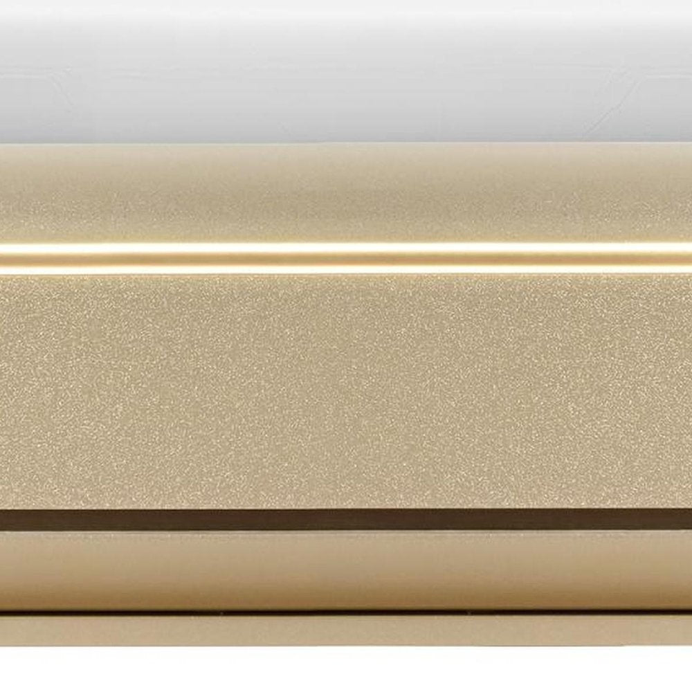 Gold Wood Lighted Queen Bed Frame