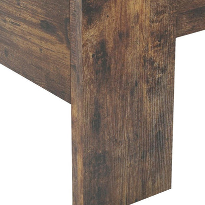Brown Solid Wood Queen Bed Frame