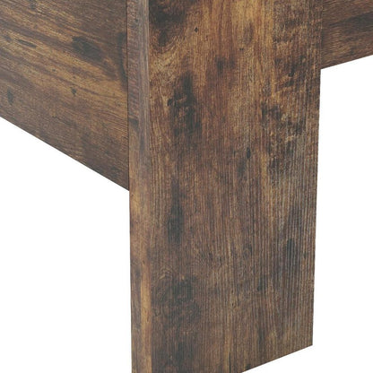 Brown Solid Wood King Bed Frame
