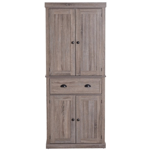 Farmhouse 6ft Kitchen / Bathroom Storage Pantry Drawer Cabinet Wood Grain