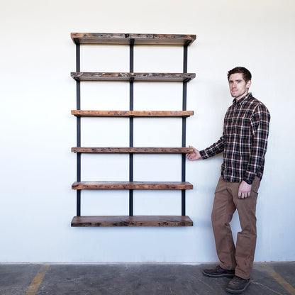 Wall Mount 6 Shelf Unit: 72" H