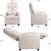 Off White High-Density Faux Leather Push Back Recliner Chair