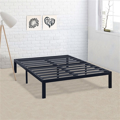 Metal Platform Bed Frame with Heavy Duty Steel Slats