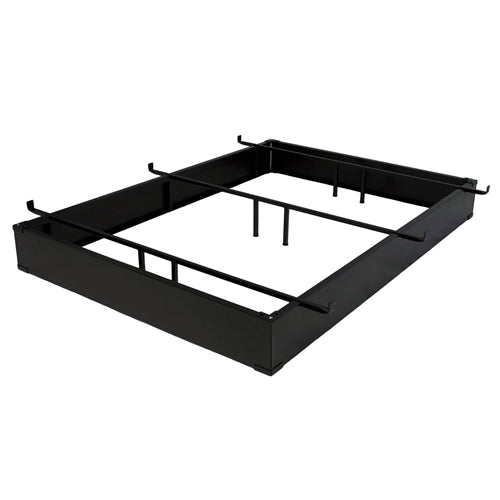 Hotel Style Metal Bed Base Bed Frame in Espresso 7.5-inch High