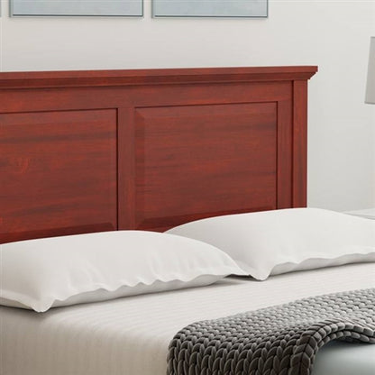 Traditional Solid Oak Wooden Platform Bed Frame with Headboard in Cherry