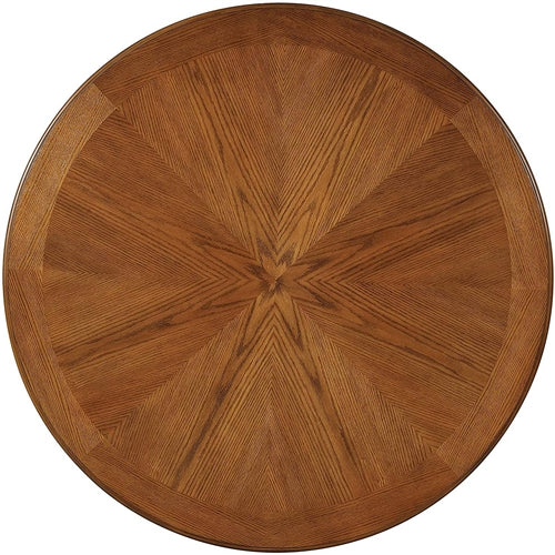 Modern Classic 48-inch Round Dining Table in Medium Walnut Wood Finish