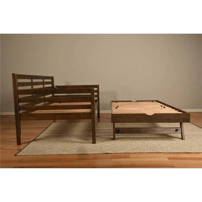 Solid Wood Daybed Frame with Pull-out Pop-Up Trundle Bed