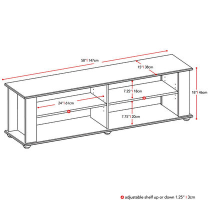 Modern Black TV Stand - Fits up to 68-inch TV