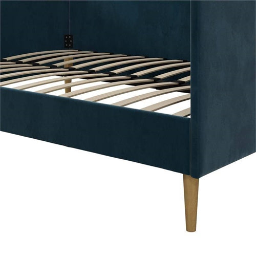 Full size Modern Navy Blue Upholstered Daybed