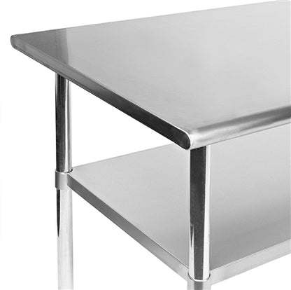 Stainless Steel Kitchen Prep Table with Casters