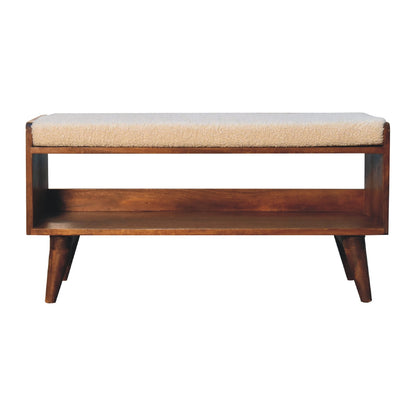 Boucle Nordic Storage Bench