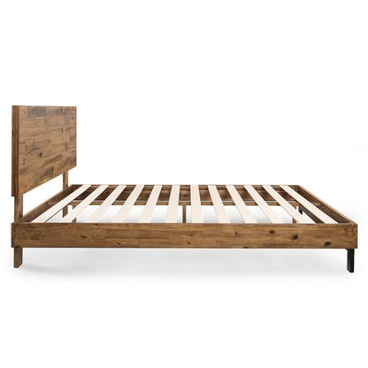 Rustic FarmHome Low Profile Pine Slatted Platform Bed