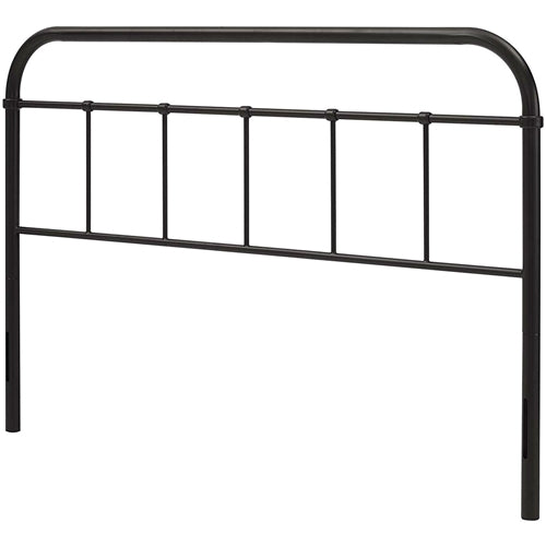 King size Vintage Dark Brown Metal Headboard with Rounded Corners ...