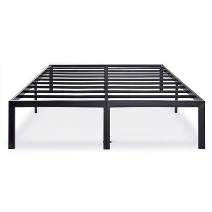 18-inch High Rise Heavy Duty Metal Platform Bed Frame with Steel Slats