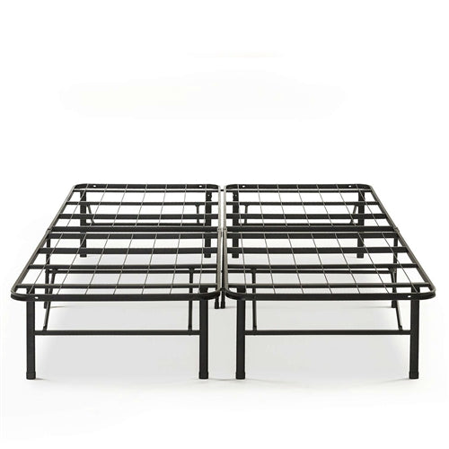 King size Folding Sturdy Metal Platform Bed Frame with Storage Space