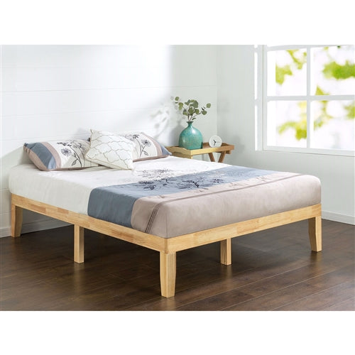 Solid Wood Platform Bed Frame in Natural Finish