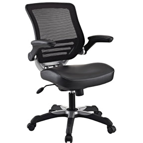 Modern Black Mesh Back Ergonomic Office Chair with Flip-up Arms