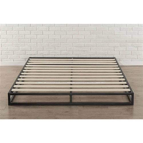 6-inch Low Profile Metal Platform Bed Frame with Wooden Support Slats