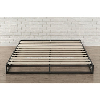 6-inch Low Profile Metal Platform Bed Frame with Wooden Support Slats