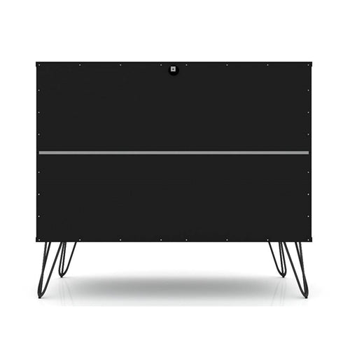 Modern Scandinavian Style Bedroom 3-Drawer Dresser in Black Wood Finish