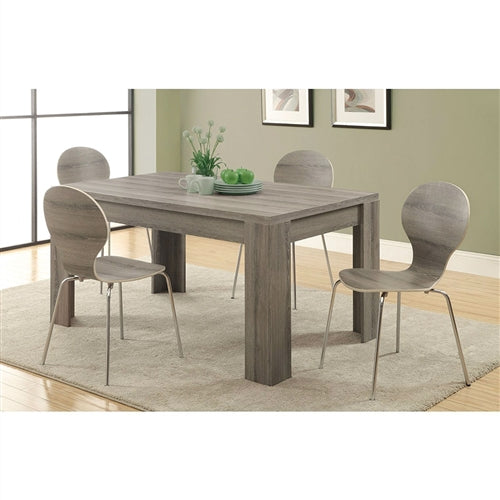 Modern 60 x 36 inch Dark Taupe Rectangular Dining Table