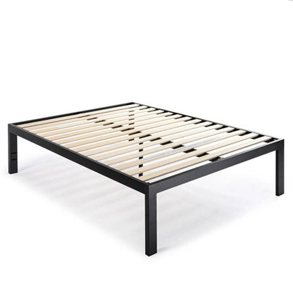 18 Inch Easy Assemble Metal Platform Bed Frame Wooden Slats