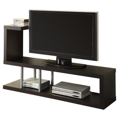 Modern Entertainment Center TV Stand in Cappuccino Finish