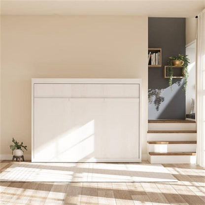 Full size Murphy Bed Daybed in Ivory White Oak Finish