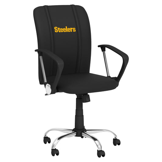 Curve Task Chair with  Pittsburgh Steelers Secondary Logo
