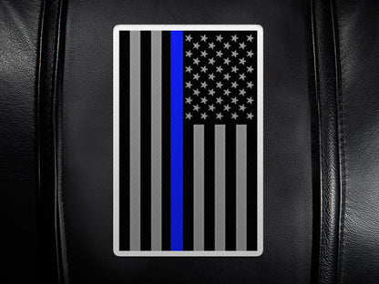 Curve Task Chair with Blue Line Flag Vertical Logo